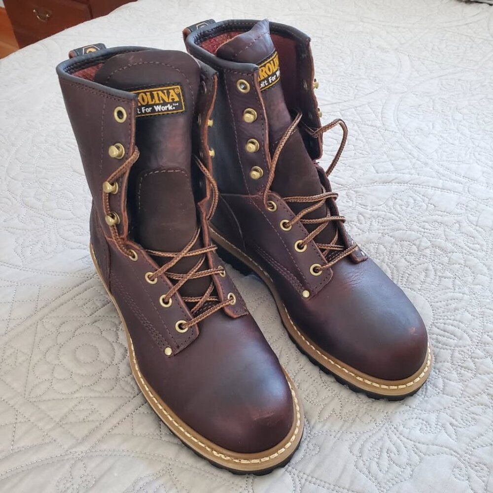 New Women's Carolina Steel Toe 8" Logger Boots Size 7.5